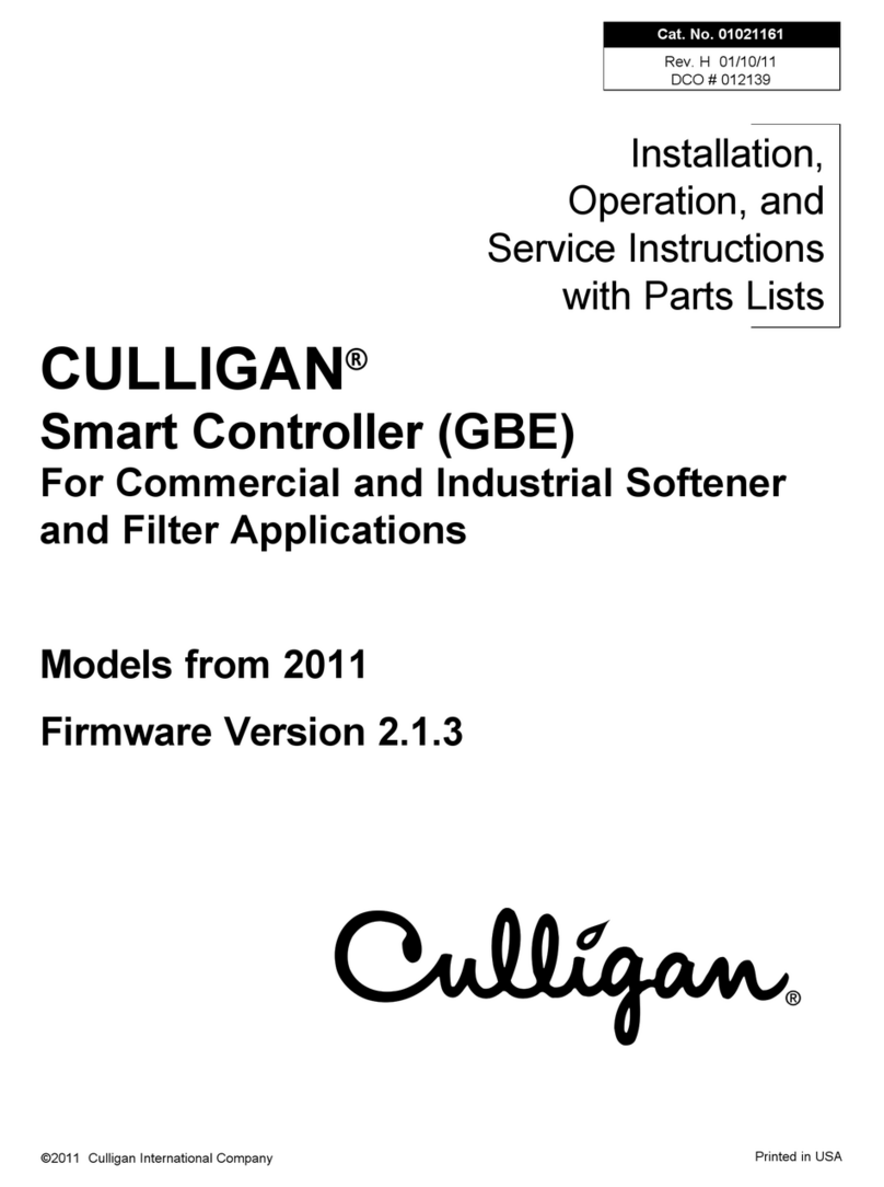 Culligan Smart Controller (GBE) Installation, operation and service instructions Culligan Smart Controller (GBE) Installation, operation and service instructions