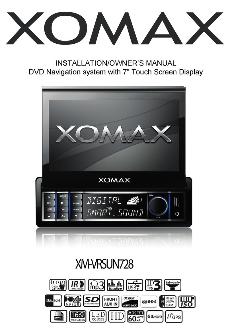 Xomax XM-VRSUN728 Installation & owner's manual