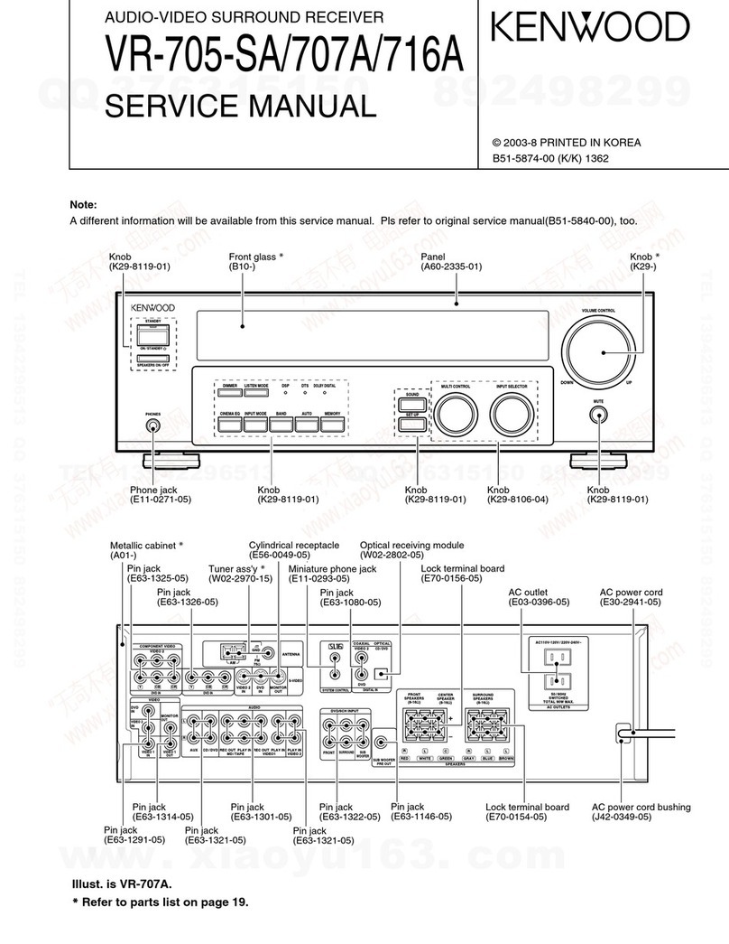 Kenwood VR-705-SA User manual