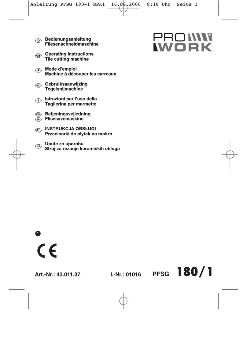 Pro Work PFSG 180/1 User manual