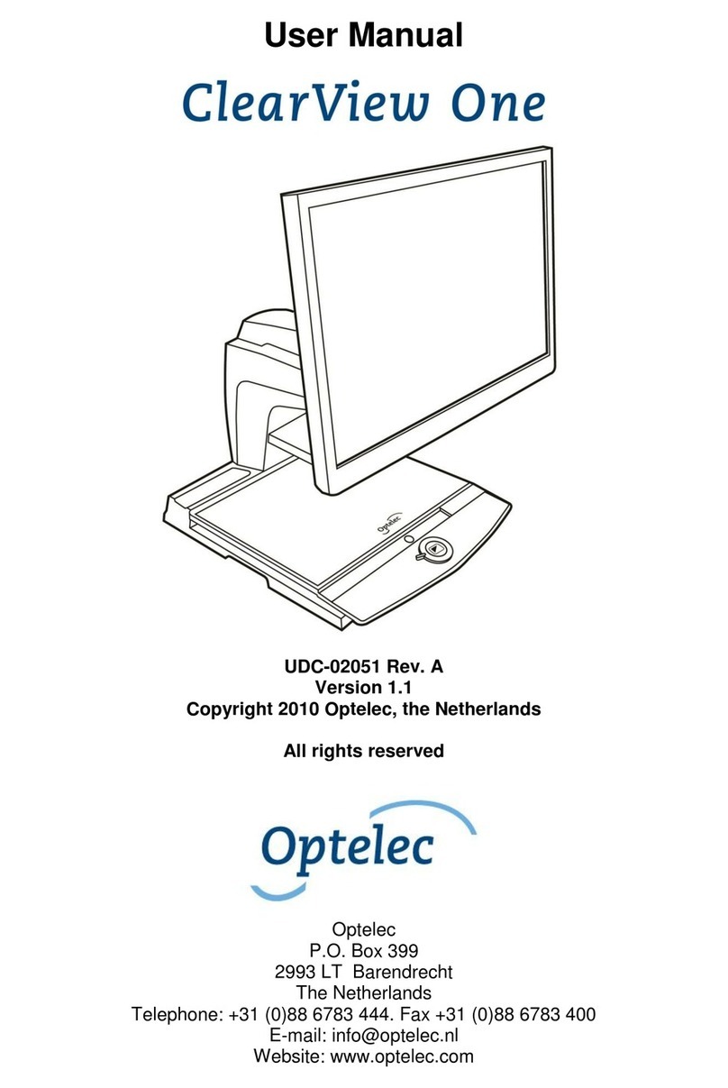 Optelec clearview one User manual