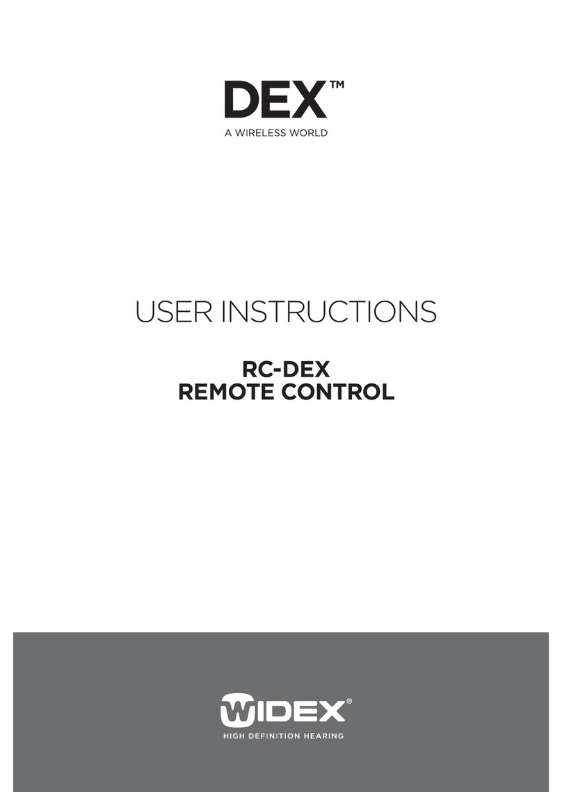 Widex RC-Dex User manual