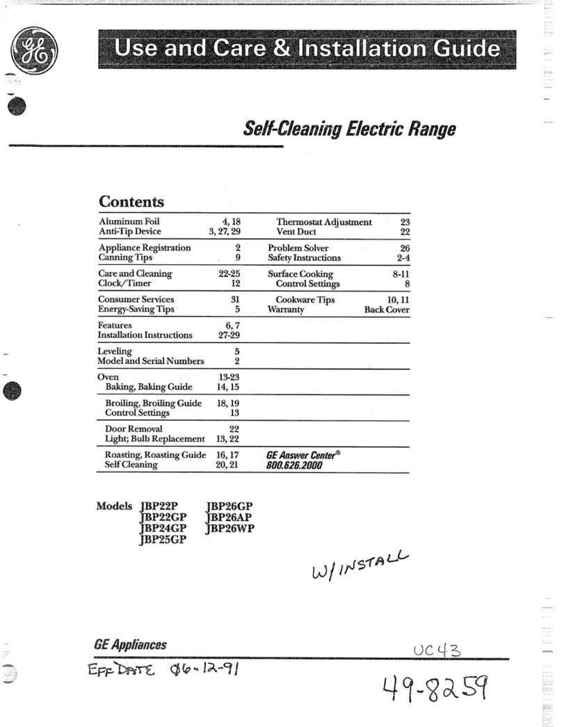 GE JBP22P Installation guide