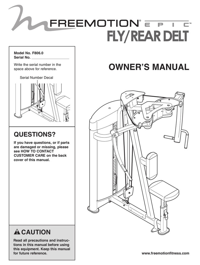 FREE MOTION FLY/REAR DELT F806.0 owner's manual