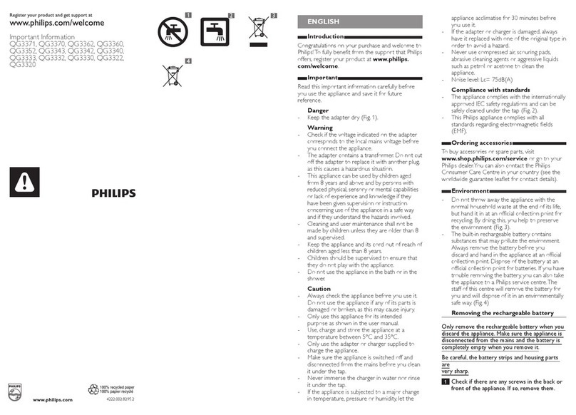Philips QG3370 user manual