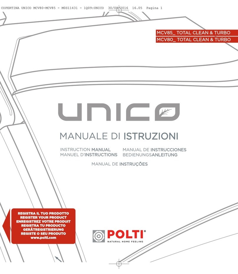Unico MCV85 TOTAL CLEAN & TURBO instruction manual