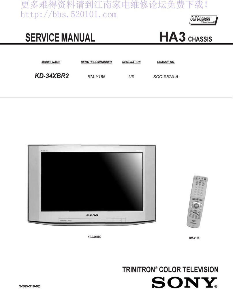 Sony KD-34XBR2 - 34" Hdtv Fd Trinitron Wega User manual