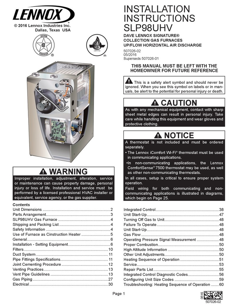 Lennox SLP98UHV SERIES User manual