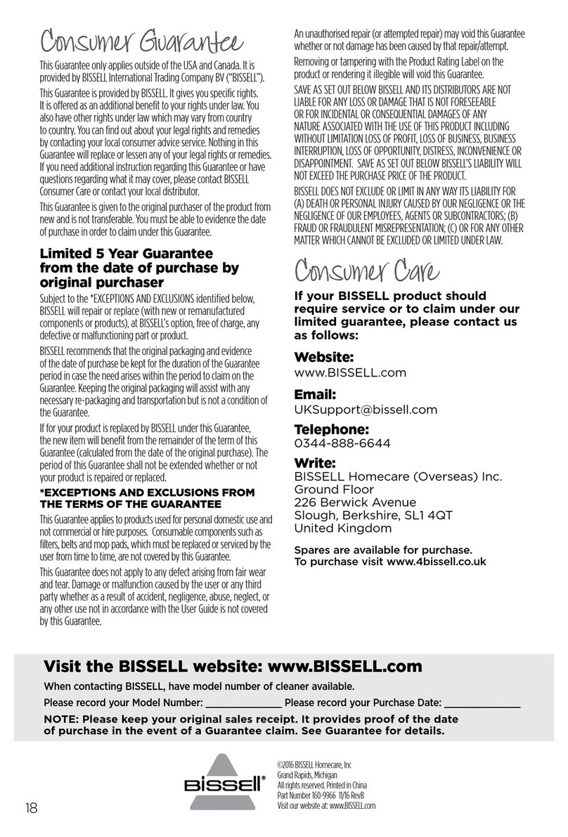 Bissell 1941 Series User manual
