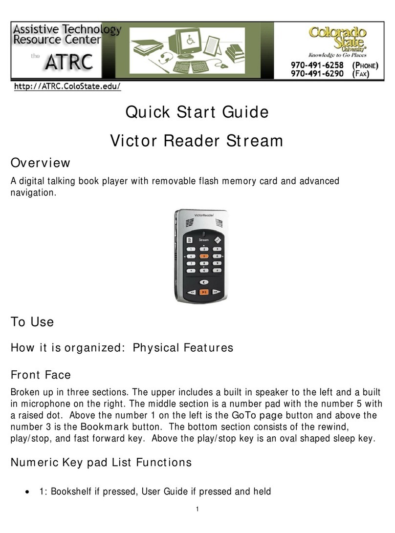 Humanware Victor Reader Stream quick start guide