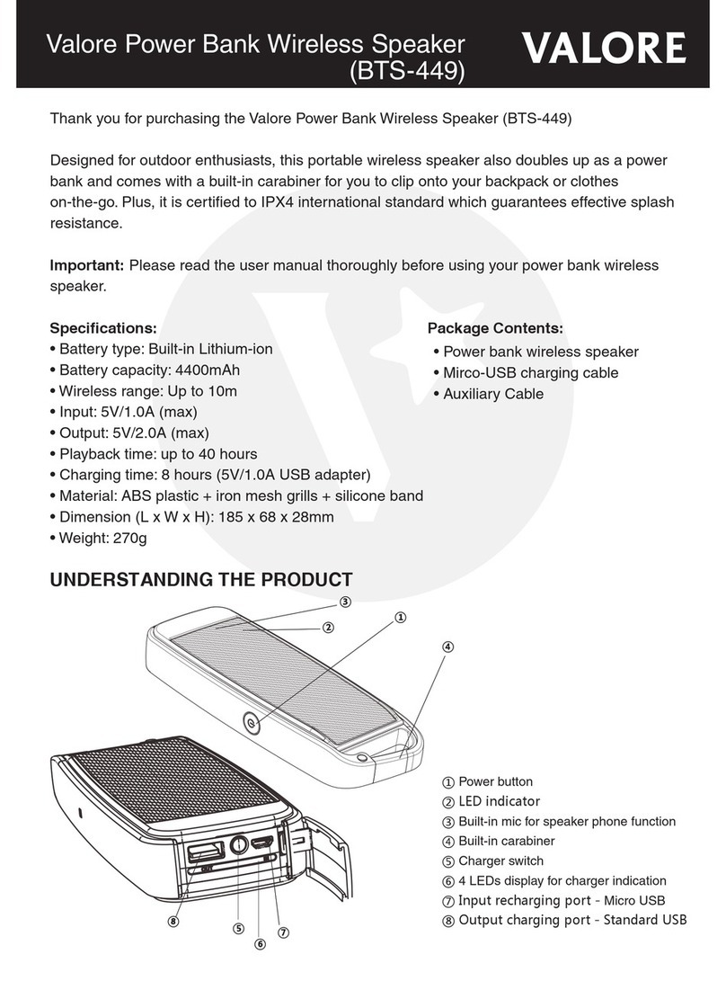 Valore BTS-449 User manual
