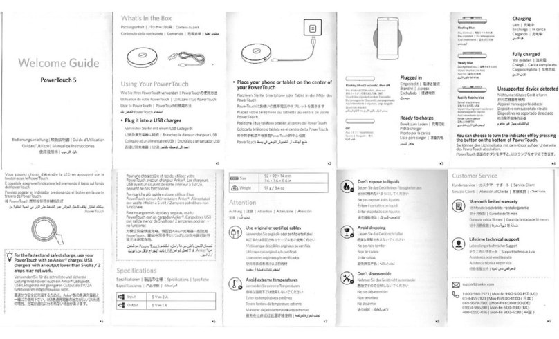 Anker PowerTouch 5 Welcome guide