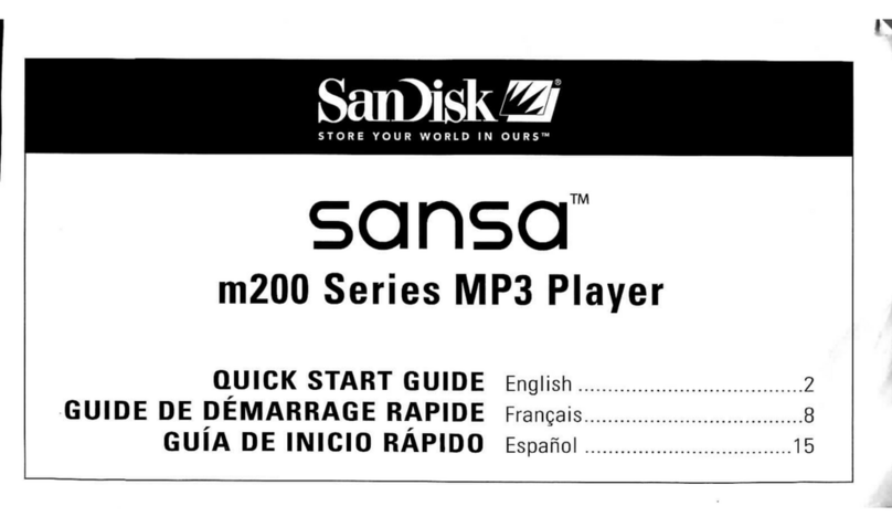 SanDisk Sansa m200 Series User manual