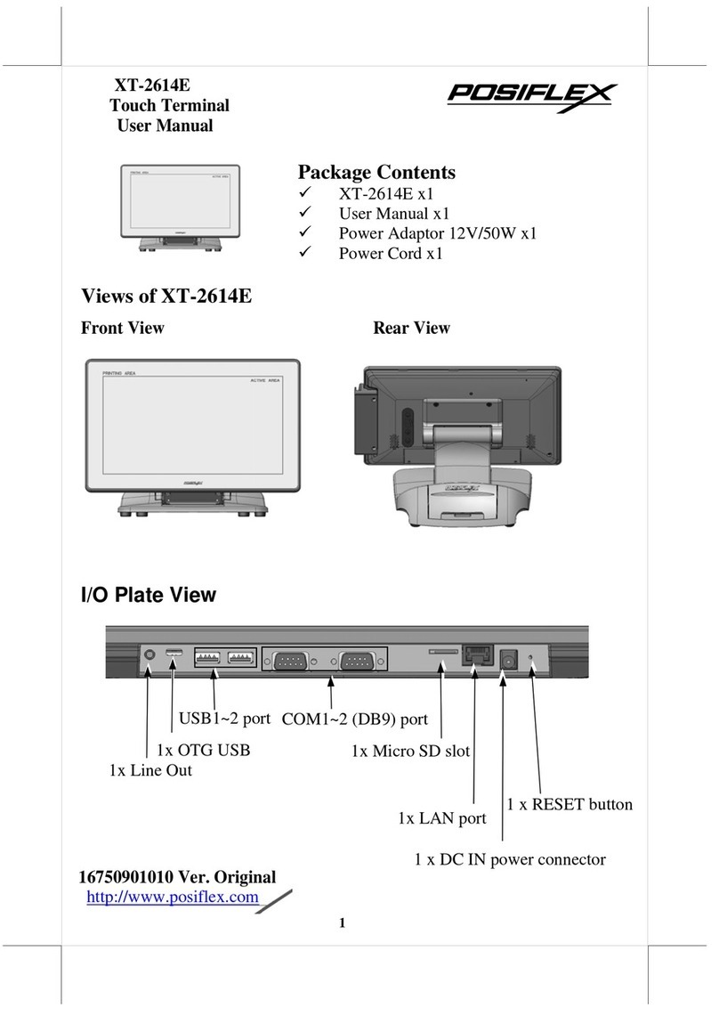 POSIFLEX XT-2614E User manual
