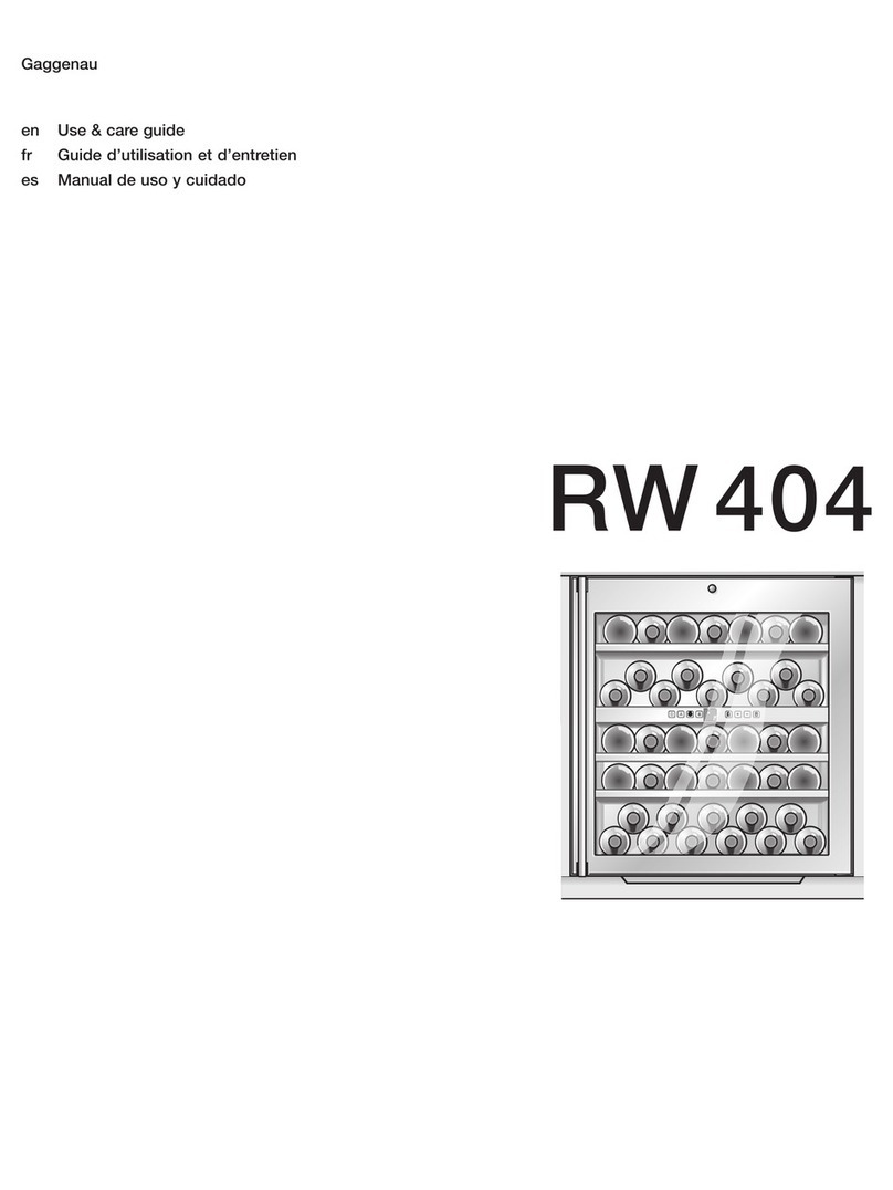 Gaggenau RW 404 Use & care guide