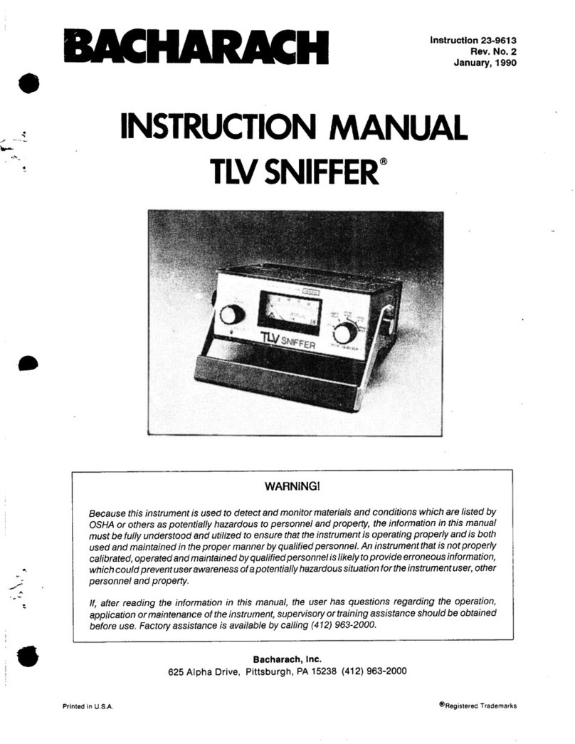 Bacharach TLV sniffer instruction manual Bacharach TLV sniffer instruction manual