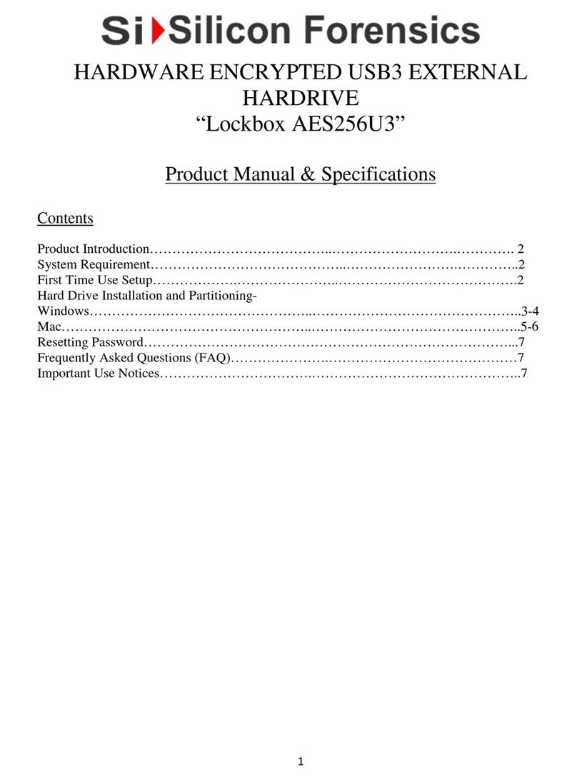 Silicon Forensics Lockbox AES256U3 product manual