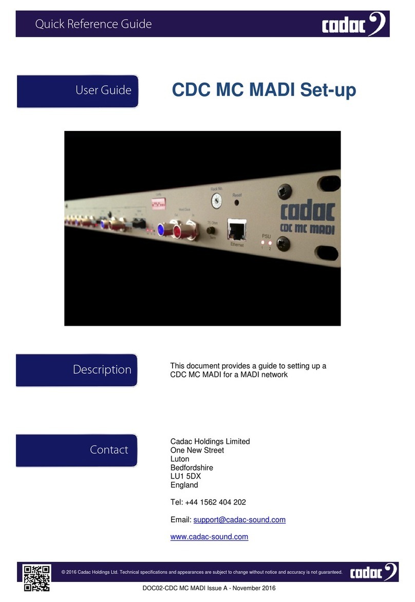 Cadac CDC MC MADI user guide