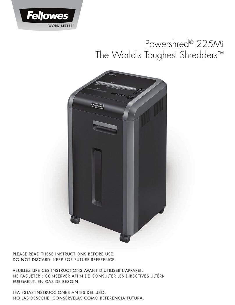 Fellowes POWERSHRED 225Mi instructions