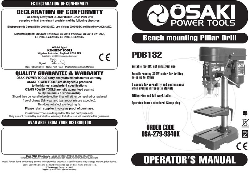 Osaki Power Tools PDB132 User manual