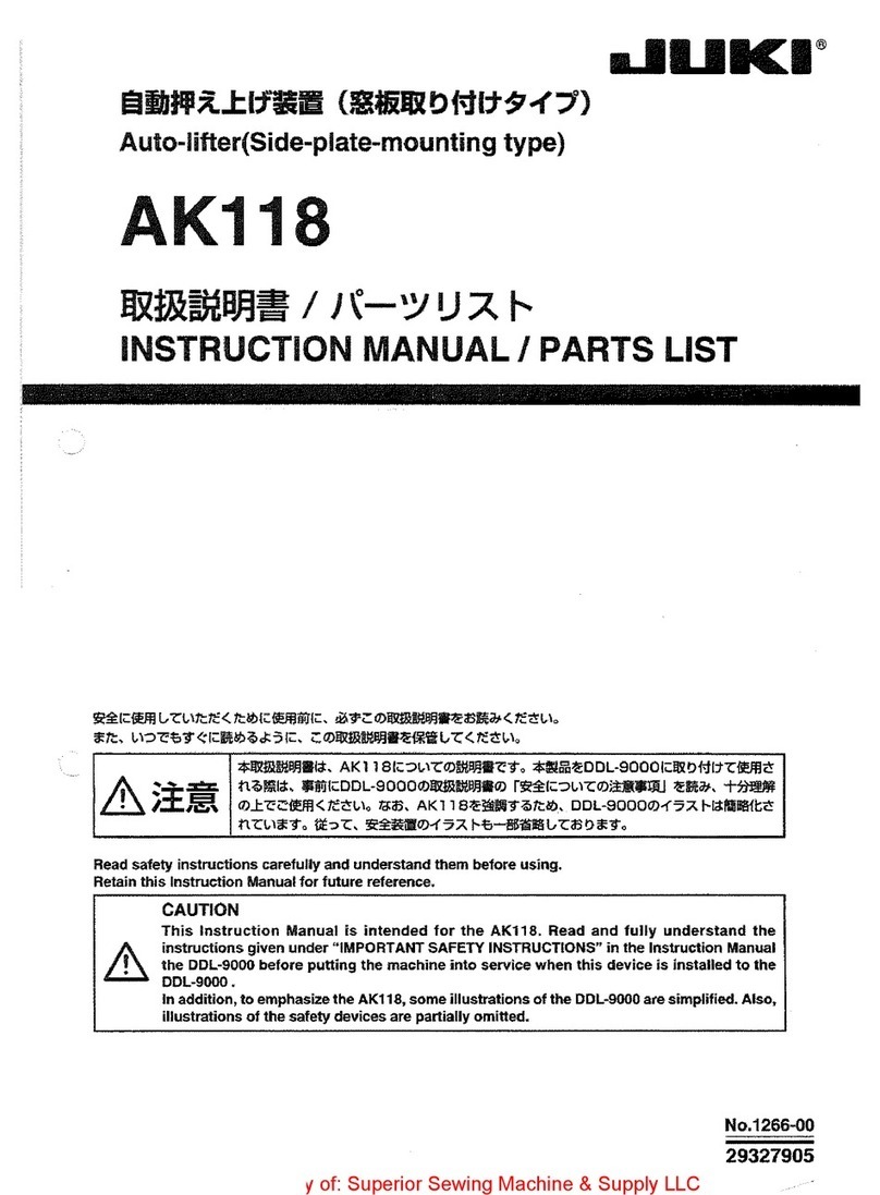 JUKI AK118 User manual JUKI AK118 User manual