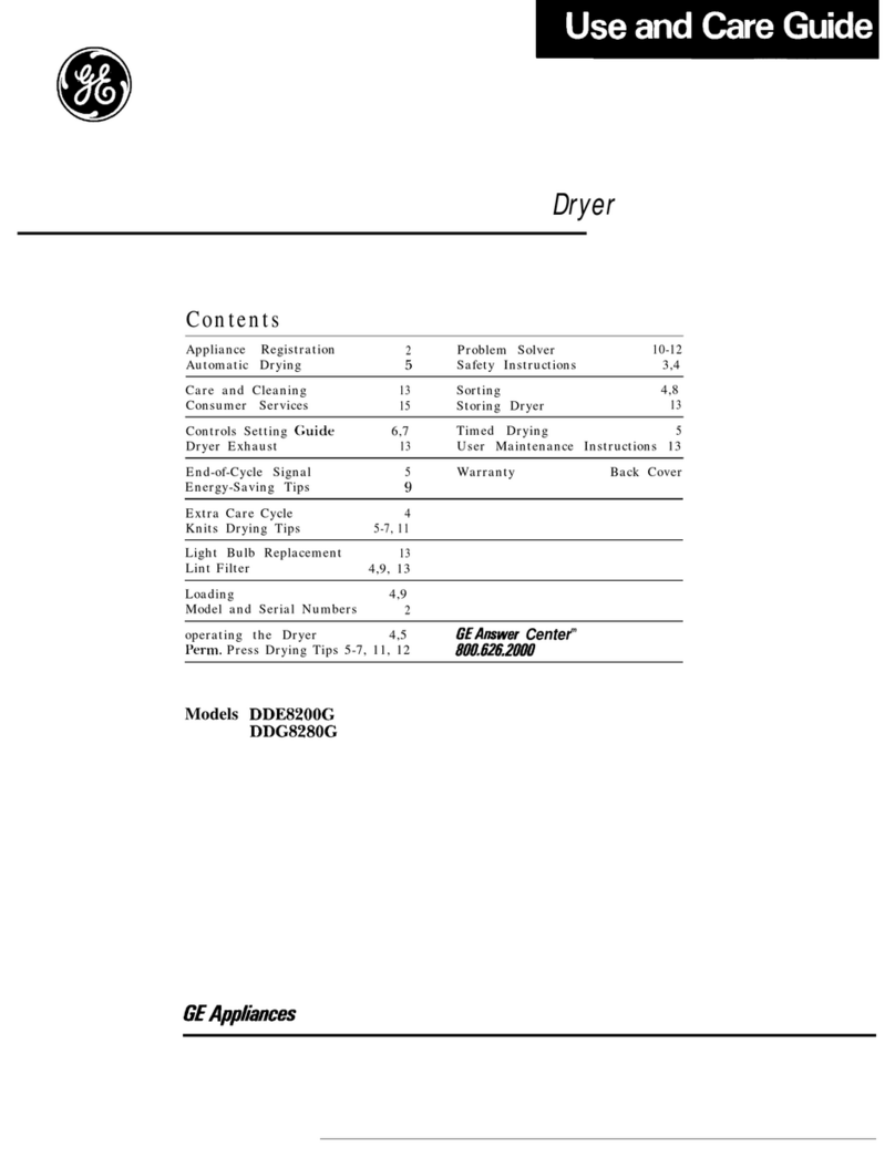 GE DDE8200G User manual