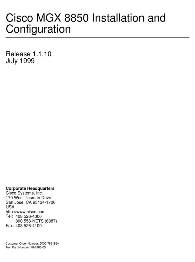 Cisco MGX 8850 Operating and maintenance instructions