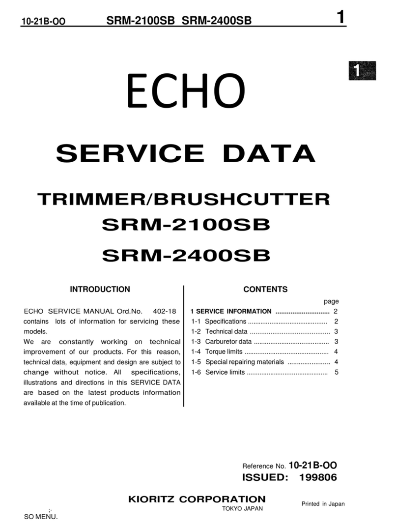 Echo 99944200610, SRM-2100SB, SRM-2400SB, SRM-210SB, SRM-211SB, SRM-260SB, SRM-261SB, PAS-2100, PAS-2400, PAS2601, PAS-210,... User manual Echo 99944200610, SRM-2100SB, SRM-2400SB, SRM-210SB, SRM-211SB, SRM-260SB, SRM-261SB, PAS-2100, PAS-2400, PAS2601, PAS-210,... User manual