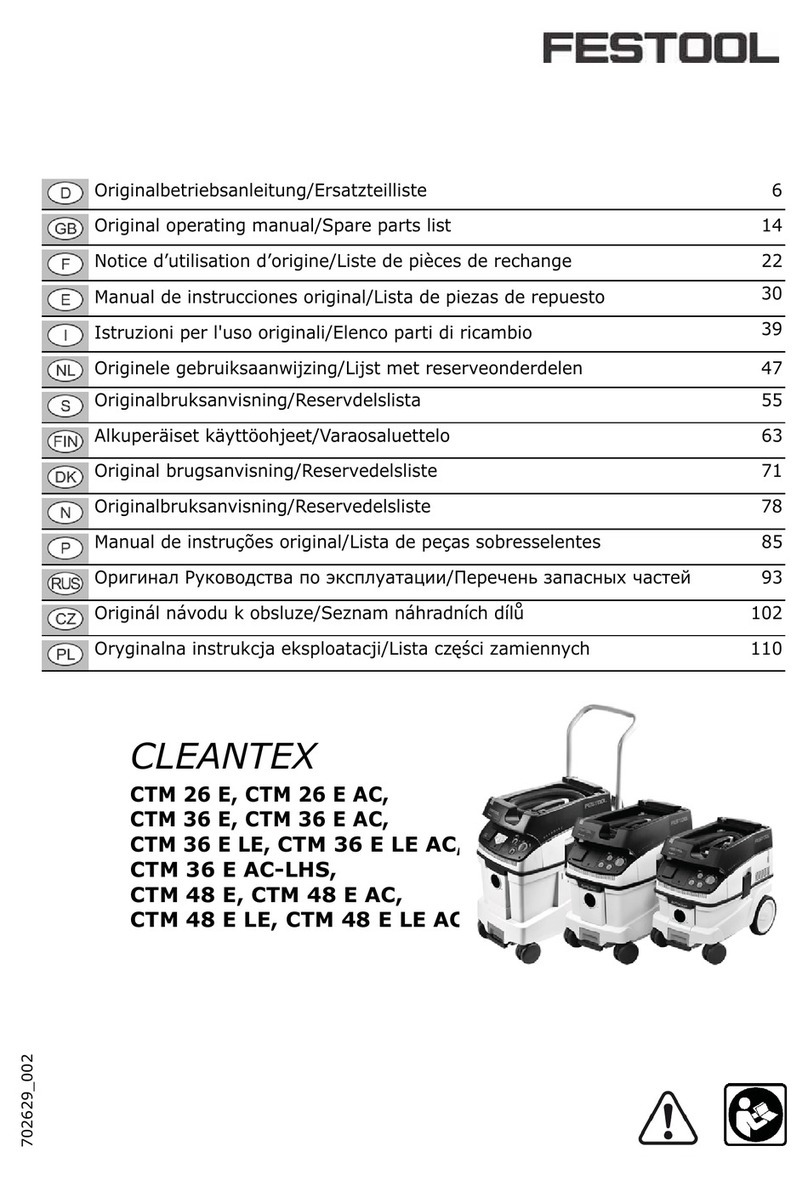 Festool CTM 26 E AC Original operating manual/spare parts list Festool CTM 26 E AC Original operating manual/spare parts list