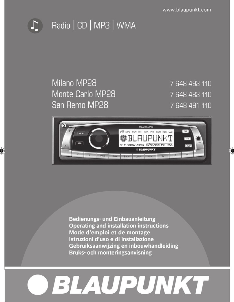 Blaupunkt Monte Carlo MP28 Operating and installation instructions