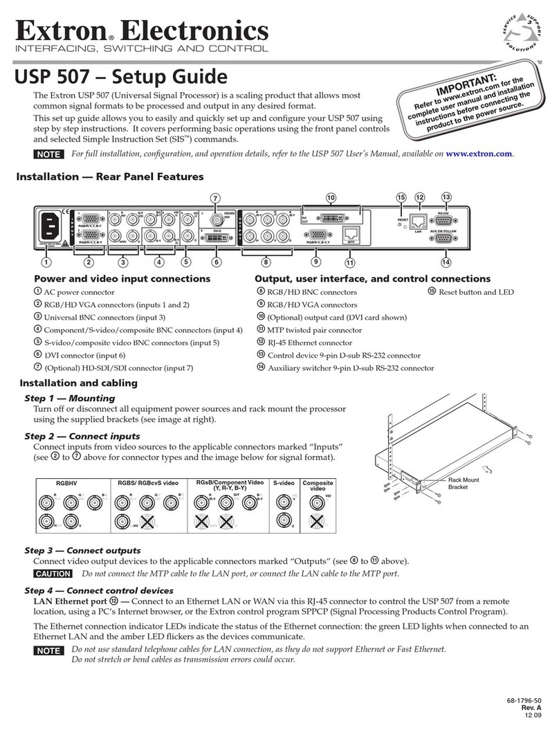 Extron electronics USP 507 User manual