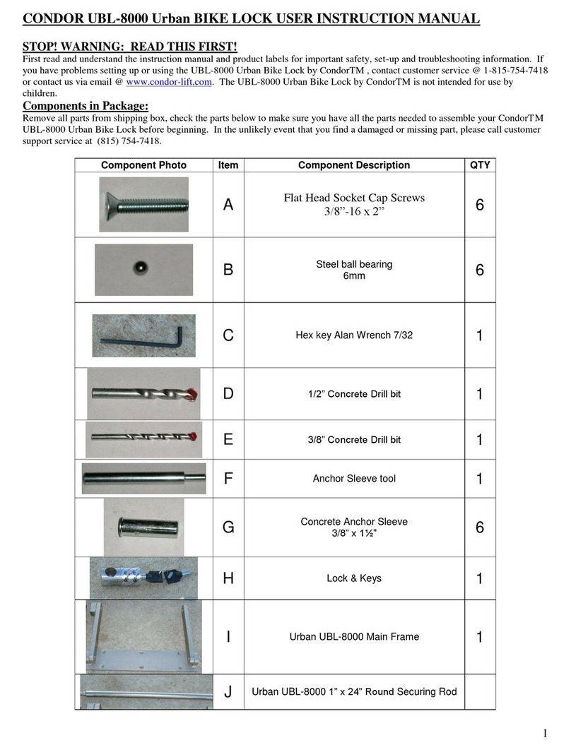 Condor UBL-8000 Urban User instruction manual