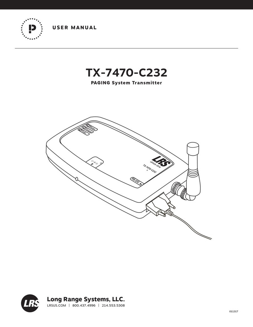 Long range system TX-7470-C232 user manual