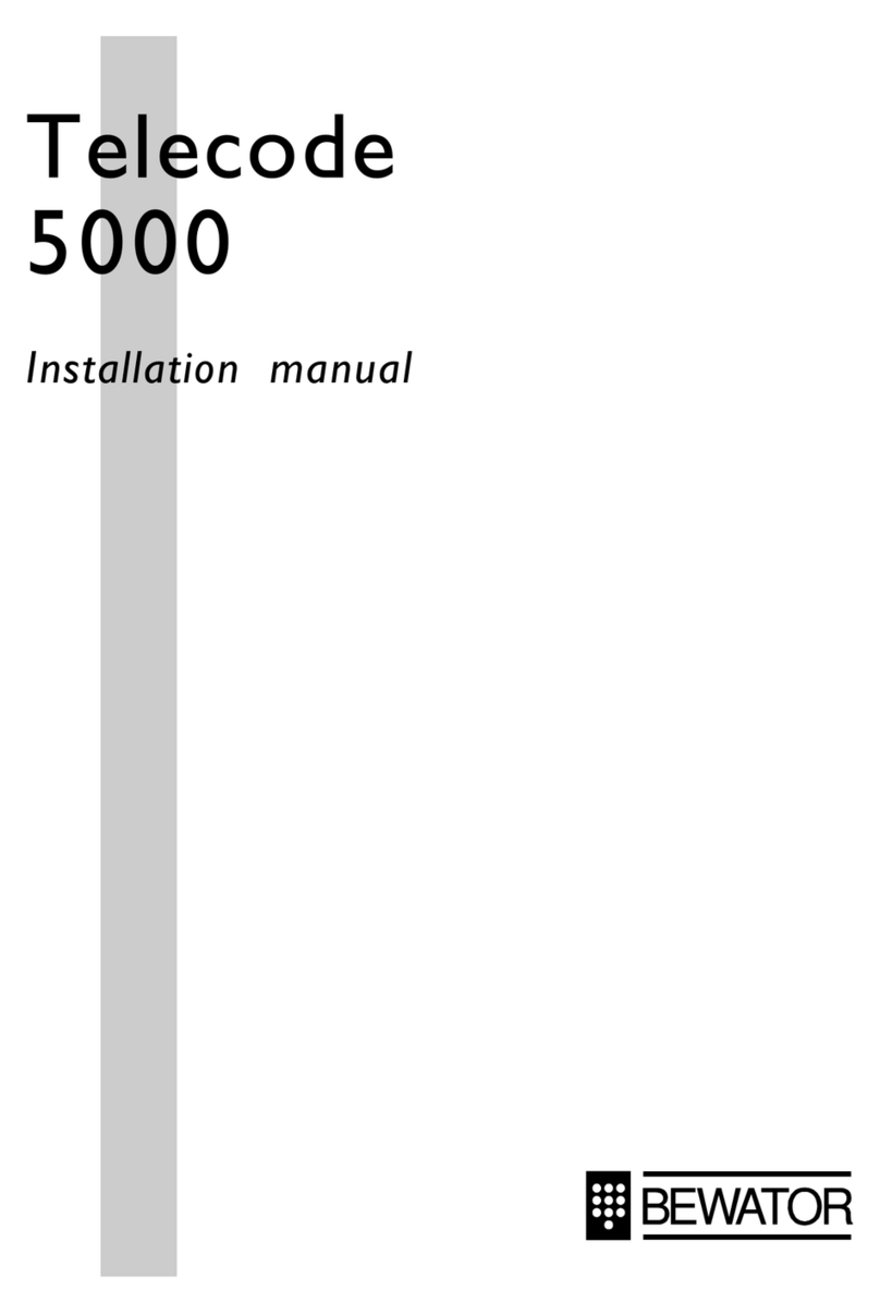 Bewator Telecode 5000 installation manual