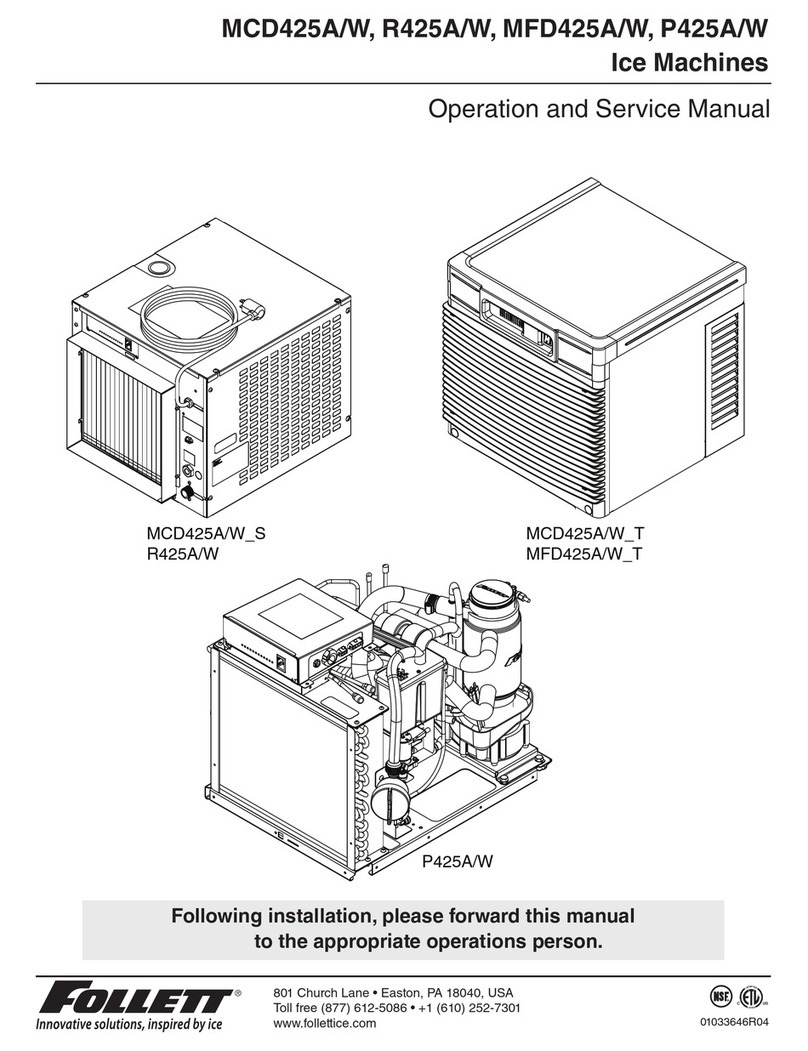Follett MCD425A/W Operation and service manual