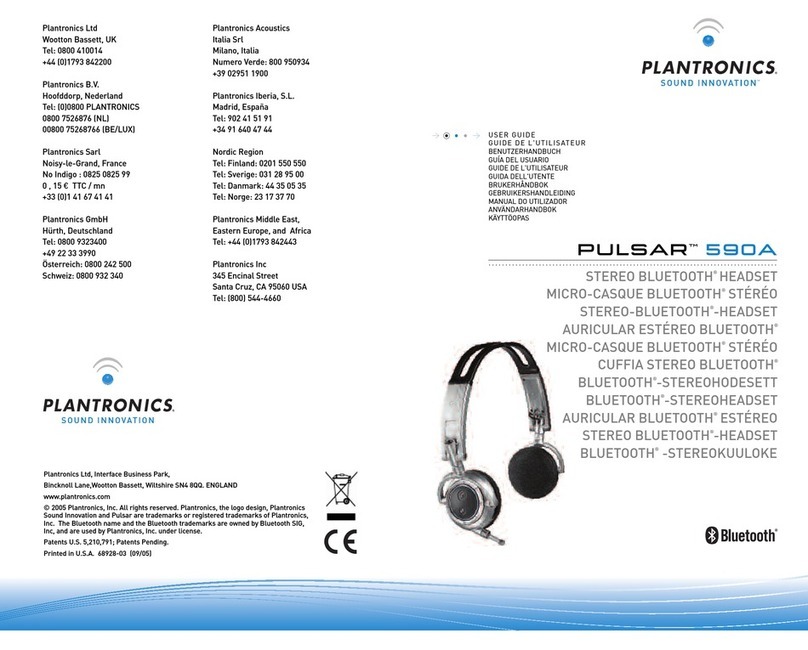 Plantronics PULSAR 590A User manual