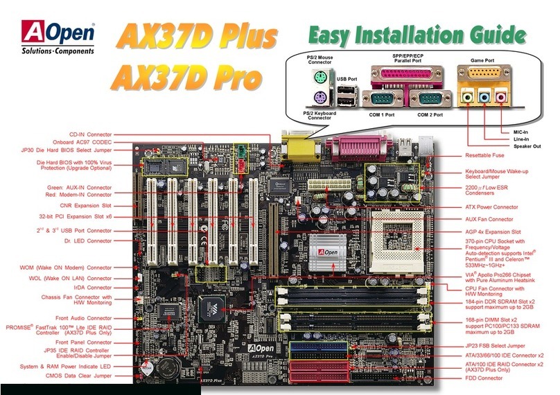 AOpen AX37D Plus Datasheet
