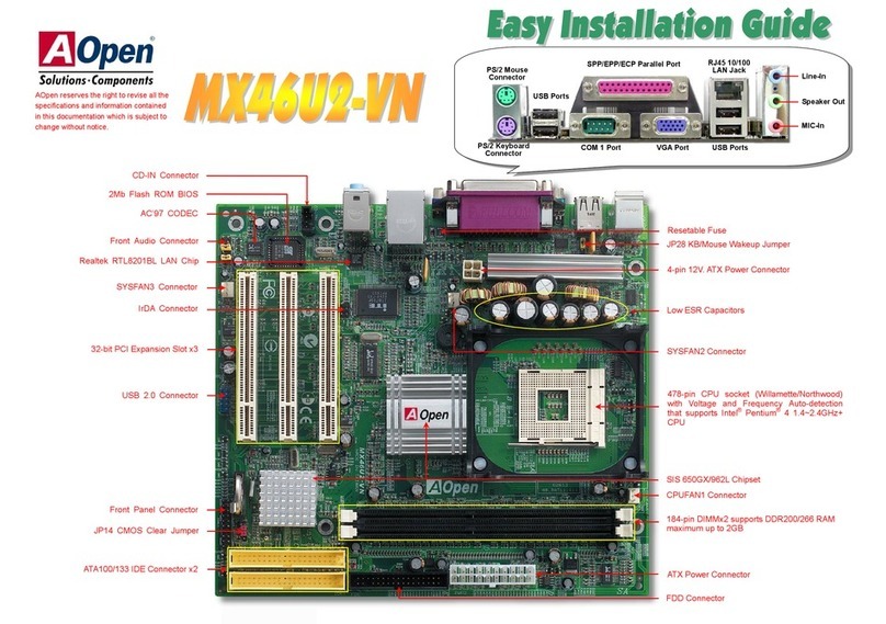 AOpen MX46U2-VN Datasheet