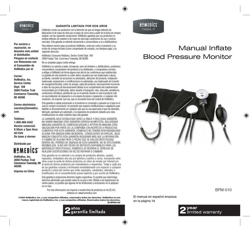 HoMedics BPM-010 manual