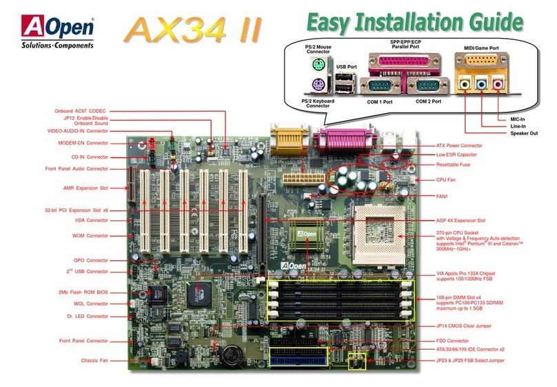 AOpen AX34II Easy installation guide