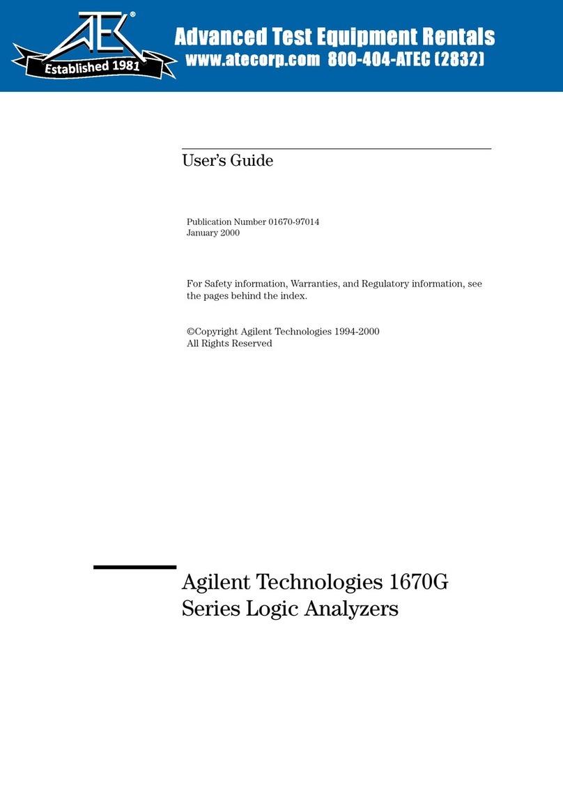 Agilent Technologies 1670G Series User manual Agilent Technologies 1670G Series User manual