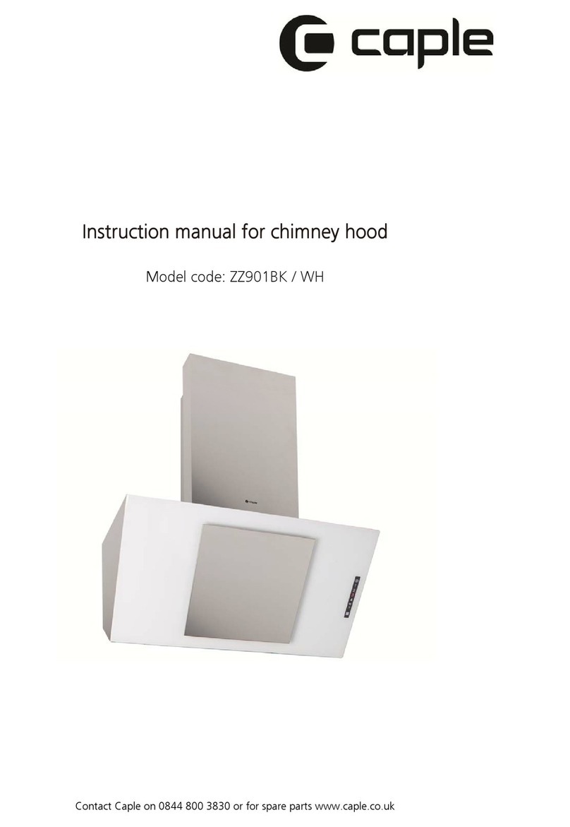 Caple ZZ901BK / WH User manual Caple ZZ901BK / WH User manual