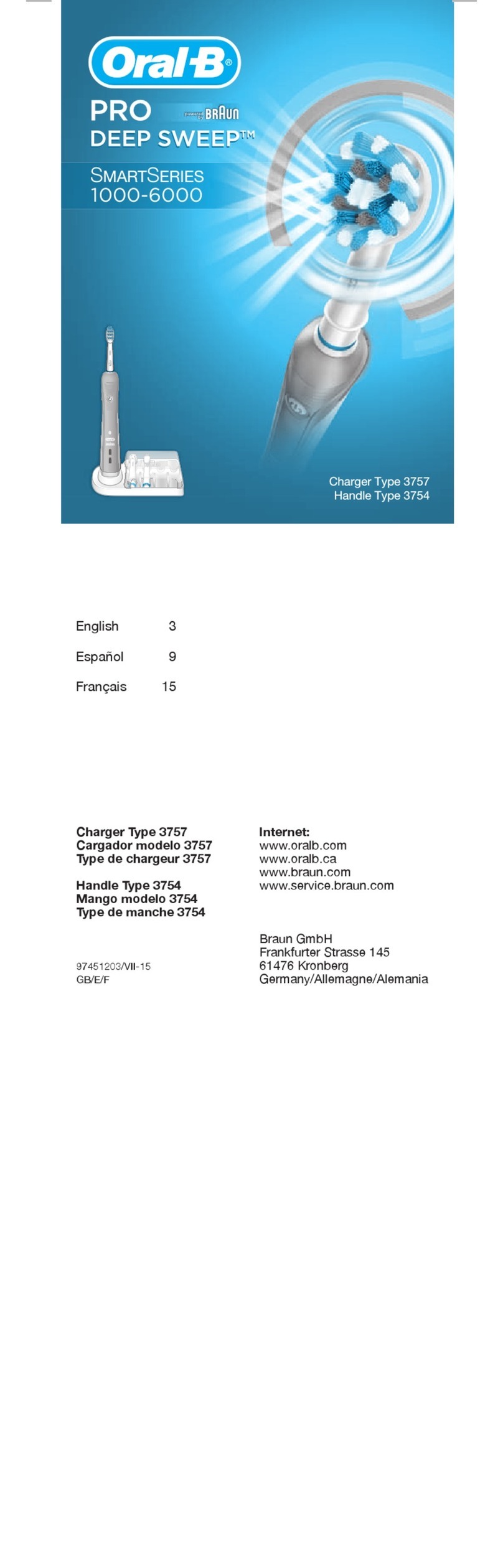 Oral-B PRO DEEPSWEEP 6000 SERIES User manual