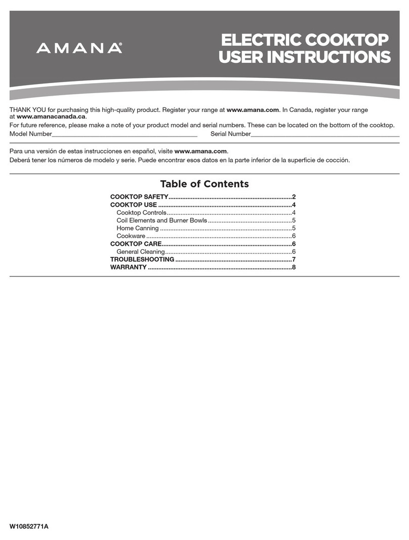 Amana ACC6356KFW User manual
