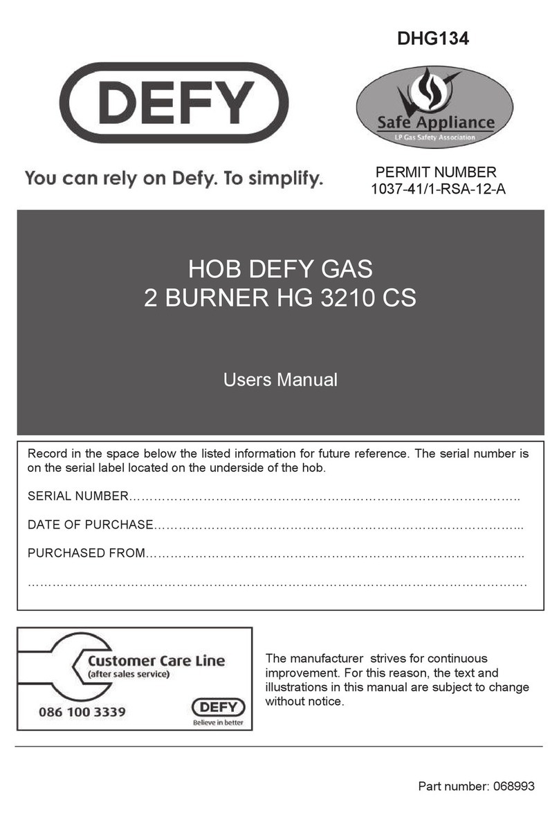 Defy HG 3210 CS User manual