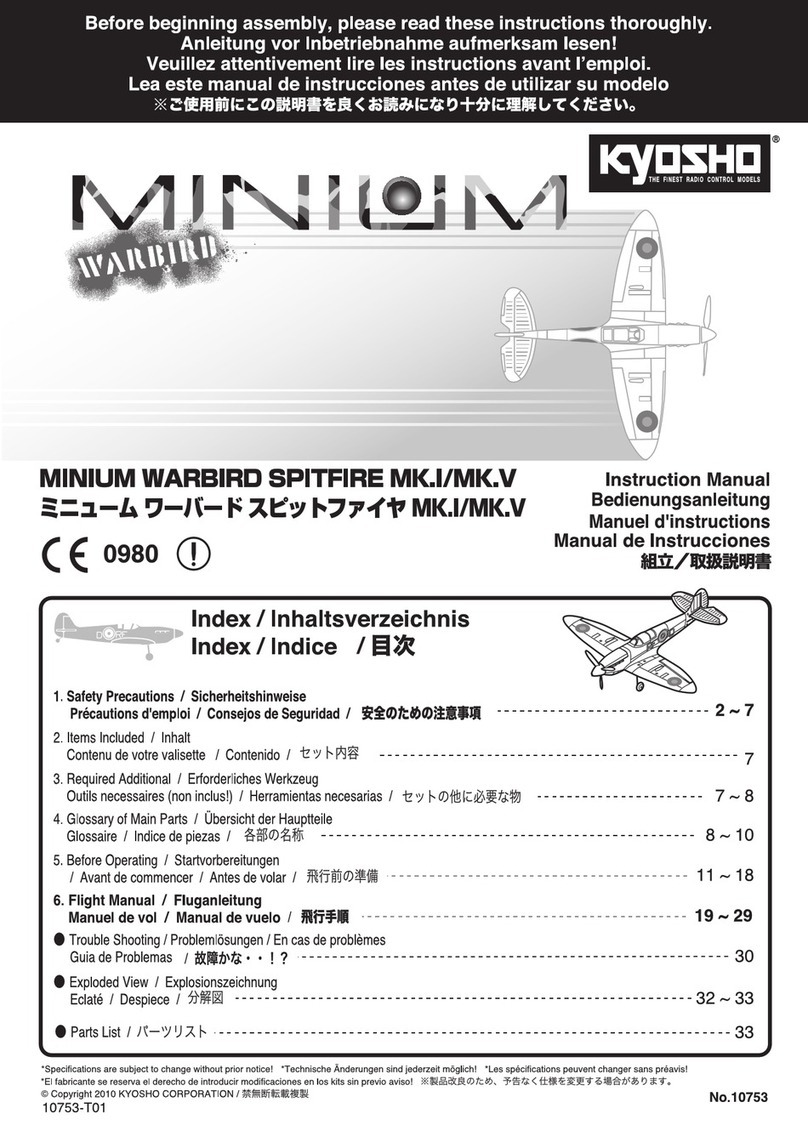 Kyosho MINIUM WARBIRD SPITFIRE MK.I User manual Kyosho MINIUM WARBIRD SPITFIRE MK.I User manual