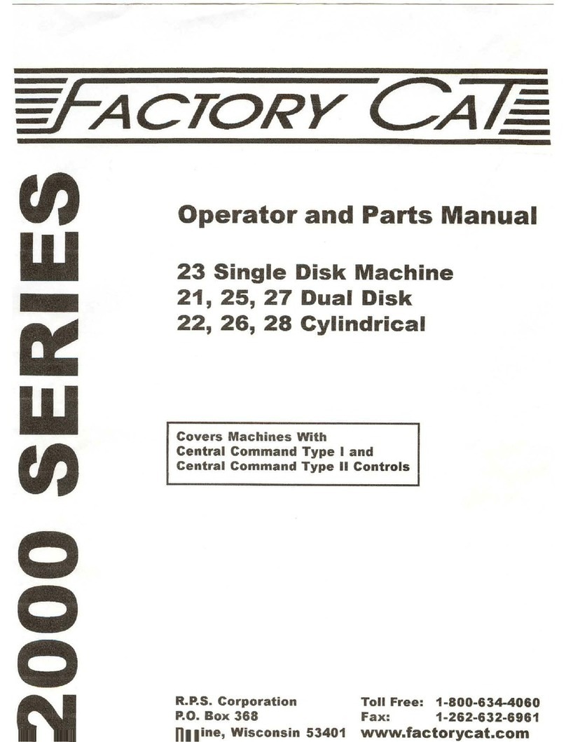 Factory Cat 2000 Series Operator and parts manual