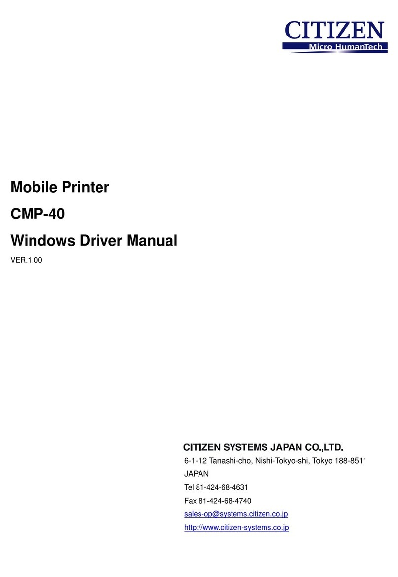 Citizen CMP-40 SERIES Installation and operation manual