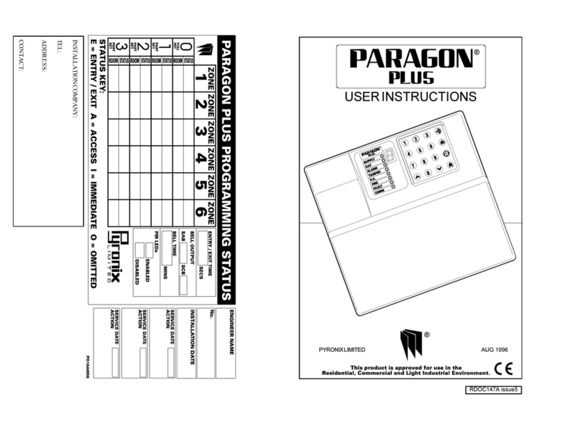 Pyronix Paragon Plus User manual