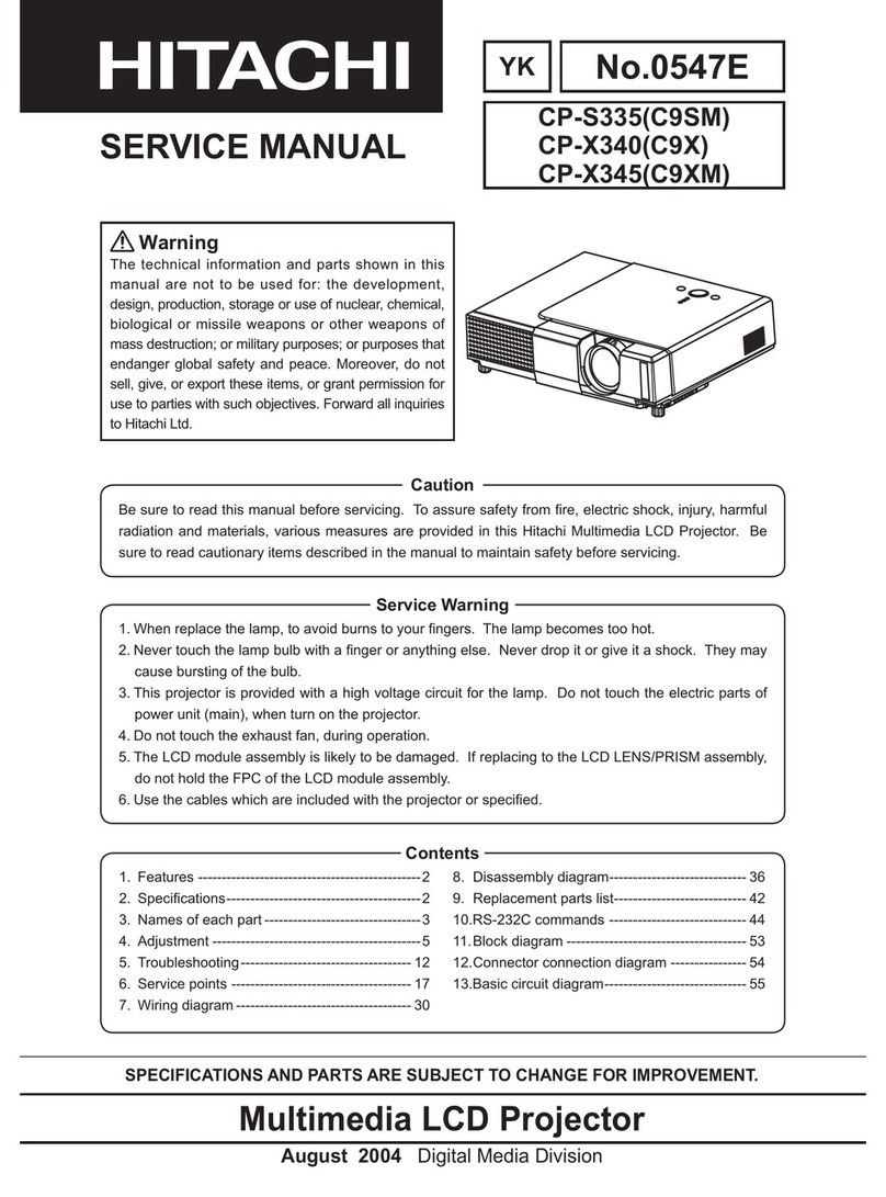 Hitachi CP-S335 series Service manual